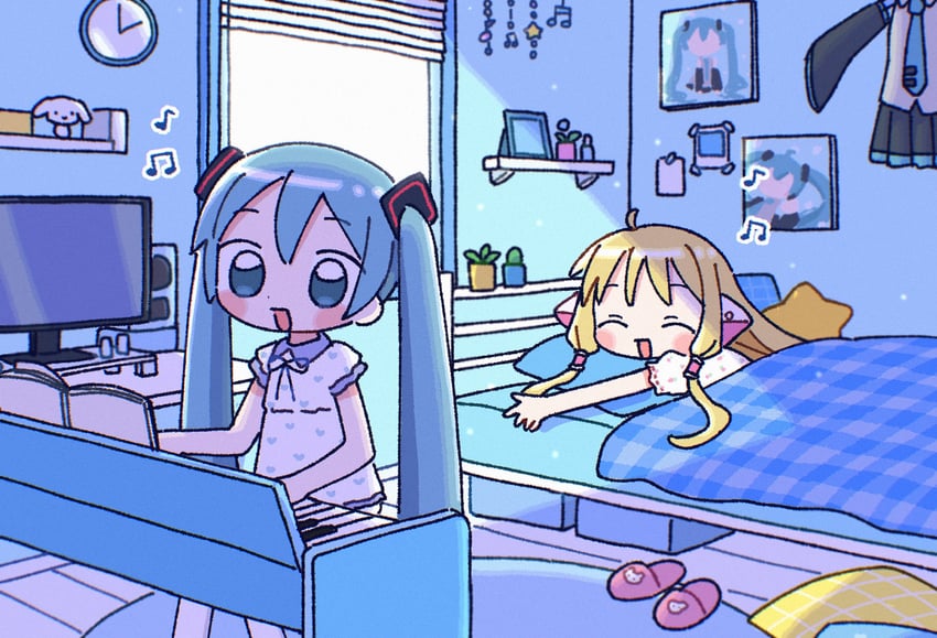 hatsune miku and chii (vocaloid and 1 more) drawn by 1nupool