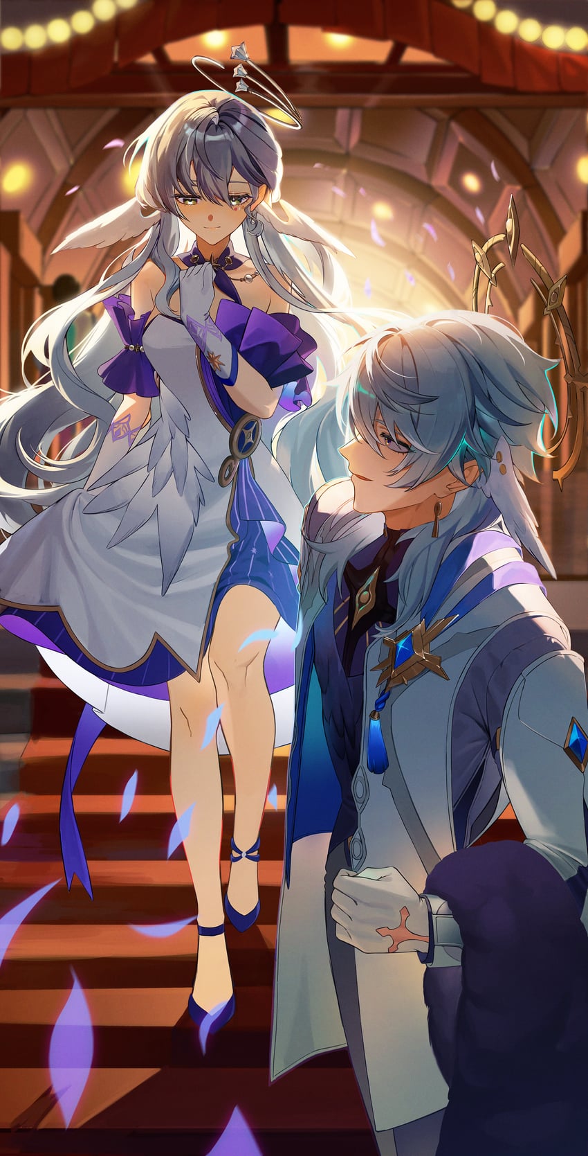 robin and sunday (honkai and 1 more) drawn by mobiling