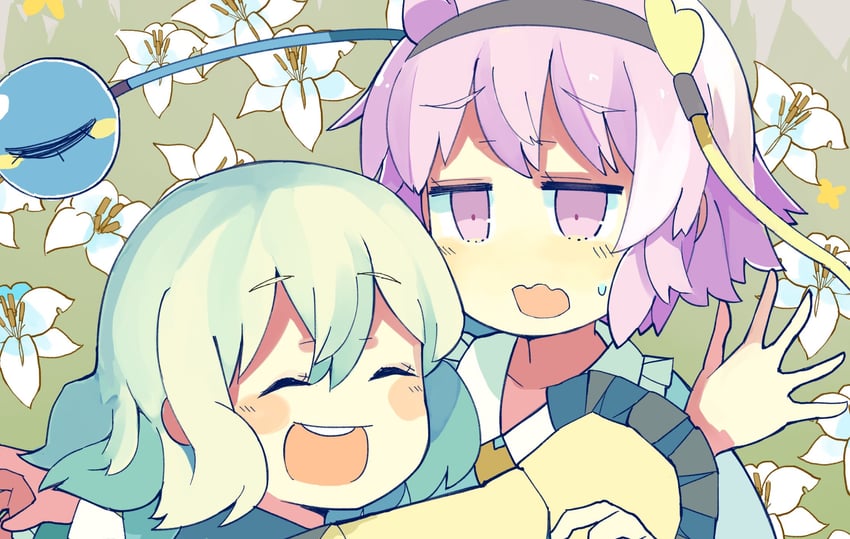 komeiji koishi and komeiji satori (touhou) drawn by baron_(x5qgeh)