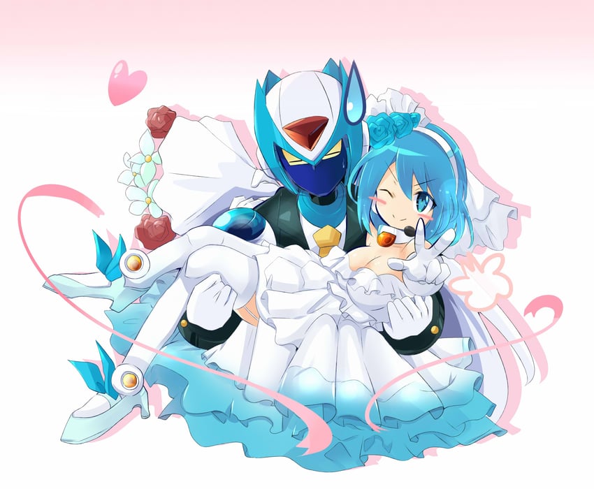rico and via (mega man and 2 more) drawn by tonchinkan