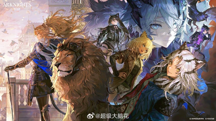 siege, indra, vina victoria, dagda, morgan, and 2 more (arknights) drawn by cavehuuu