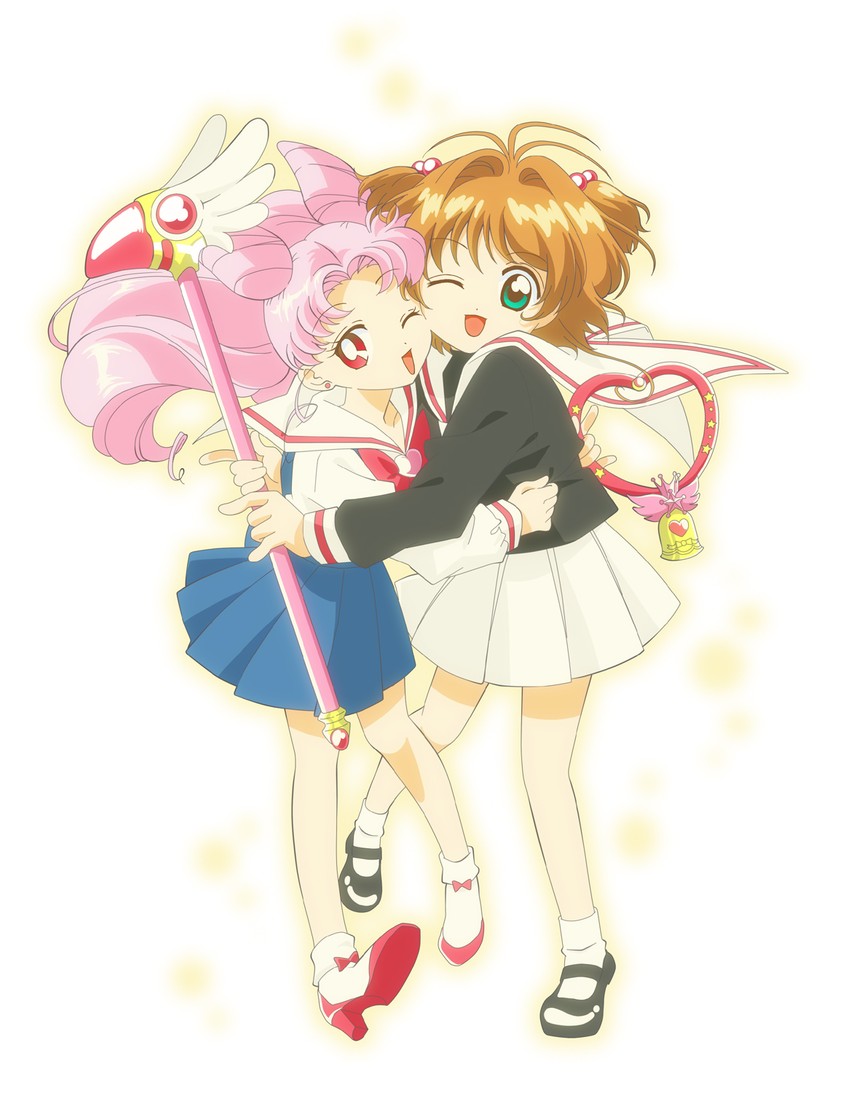 kinomoto sakura and chibi usa (bishoujo senshi sailor moon and 2 more) drawn by ciel62