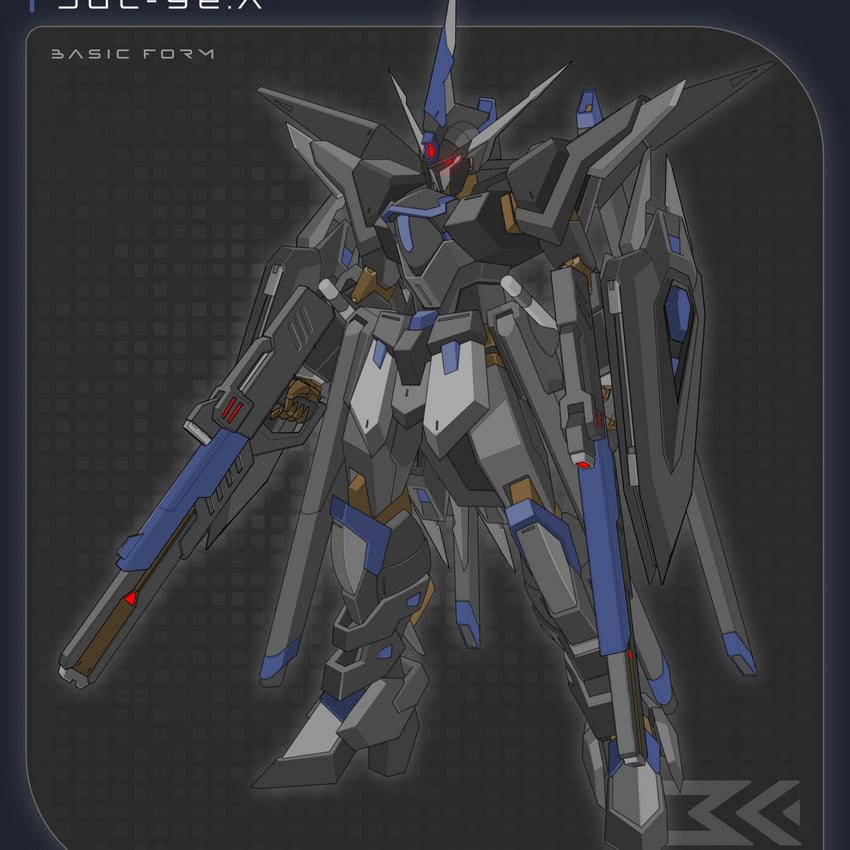 rising freedom gundam and black knight squad shi-ve.a (gundam and 2 more) drawn by mechaklear