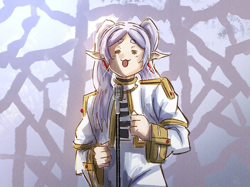 frieren and rick astley (sousou no frieren and 1 more) drawn by ononotsu