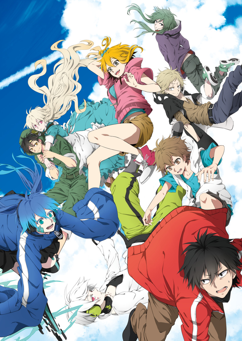 kozakura marry, kisaragi shintarou, kido tsubomi, ene, kano shuuya, and 4 more (kagerou project) drawn by maiori_00