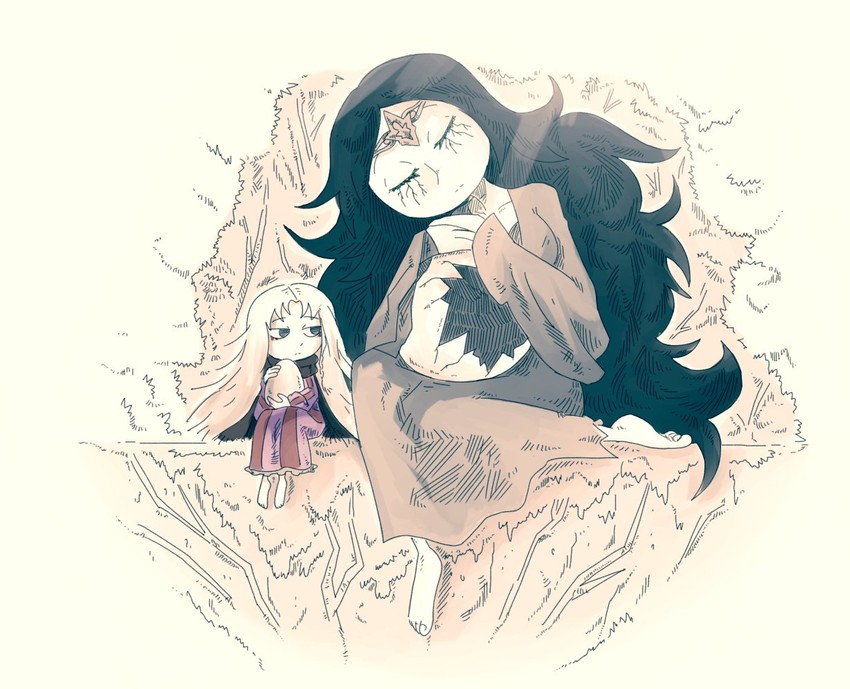 girl and filianore (dark souls and 2 more) drawn by setz