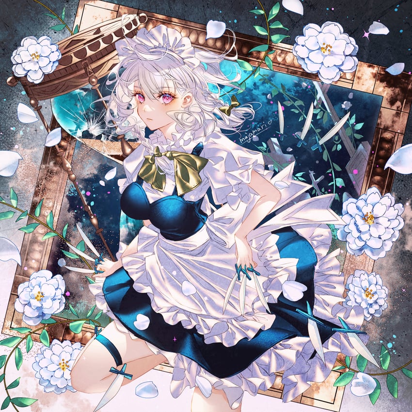 izayoi sakuya (touhou) drawn by majamari