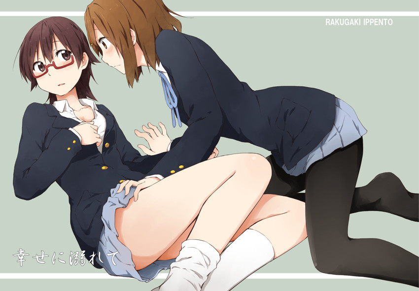 hirasawa yui and manabe nodoka (k-on!) drawn by kagiana
