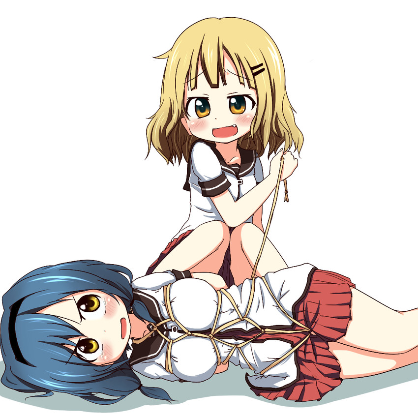 oomuro sakurako and furutani himawari (yuruyuri) drawn by tsumayo_(mgawa)