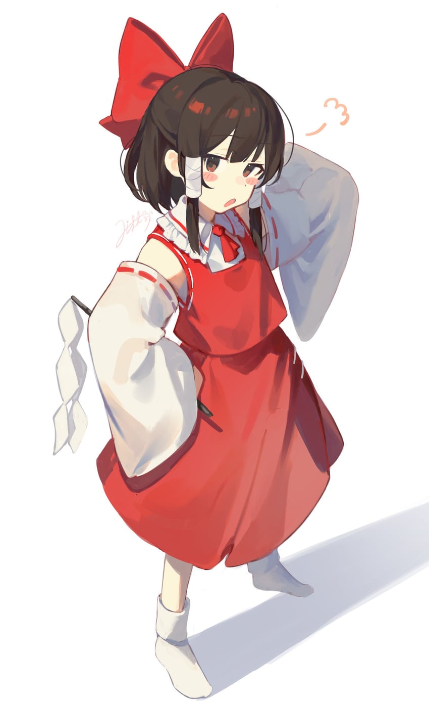 hakurei reimu (touhou and 1 more) drawn by jill_07km
