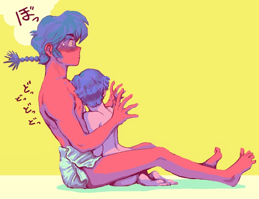 tendou akane and saotome ranma (ranma 1/2) drawn by rvsa