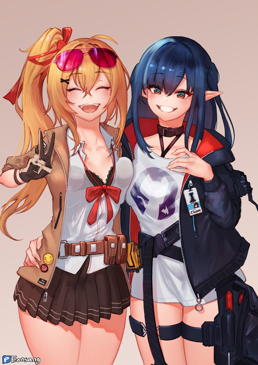 kalina and closure (arknights and 1 more) drawn by eonsang