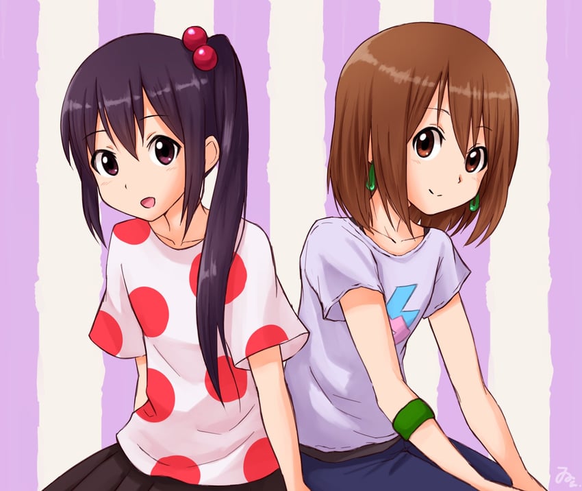nakano azusa and hirasawa yui (k-on!) drawn by een941