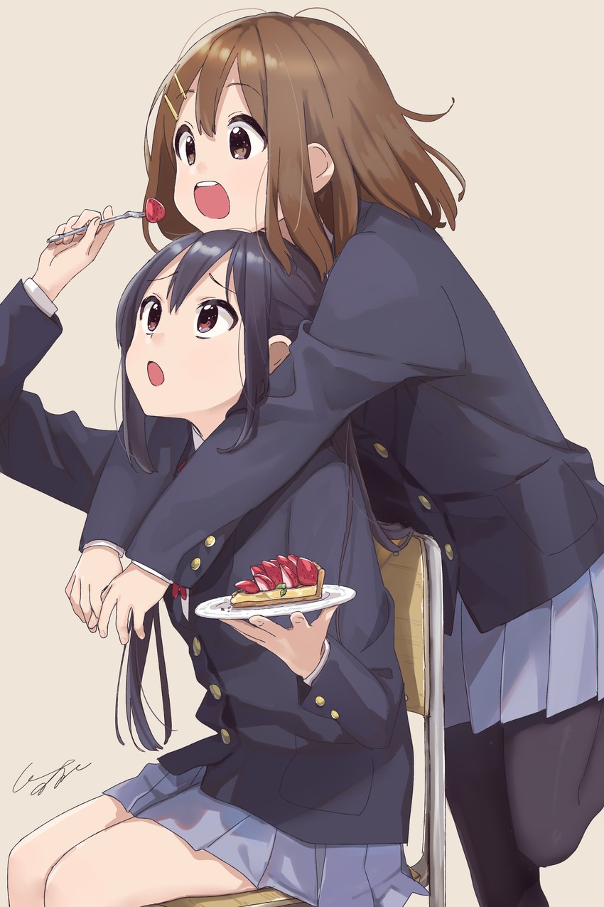 nakano azusa and hirasawa yui (k-on!) drawn by pomu_(joynet)