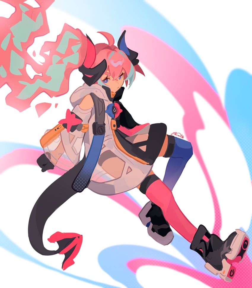 rozaliya olenyeva and delta (honkai and 1 more) drawn by mararu