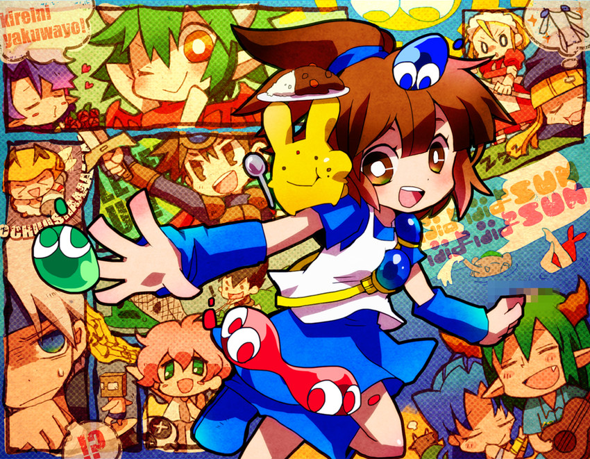 arle nadja, puyo, carbuncle, draco centauros, witch, and 13 more (puyopuyo and 1 more) drawn by 73_(naa)