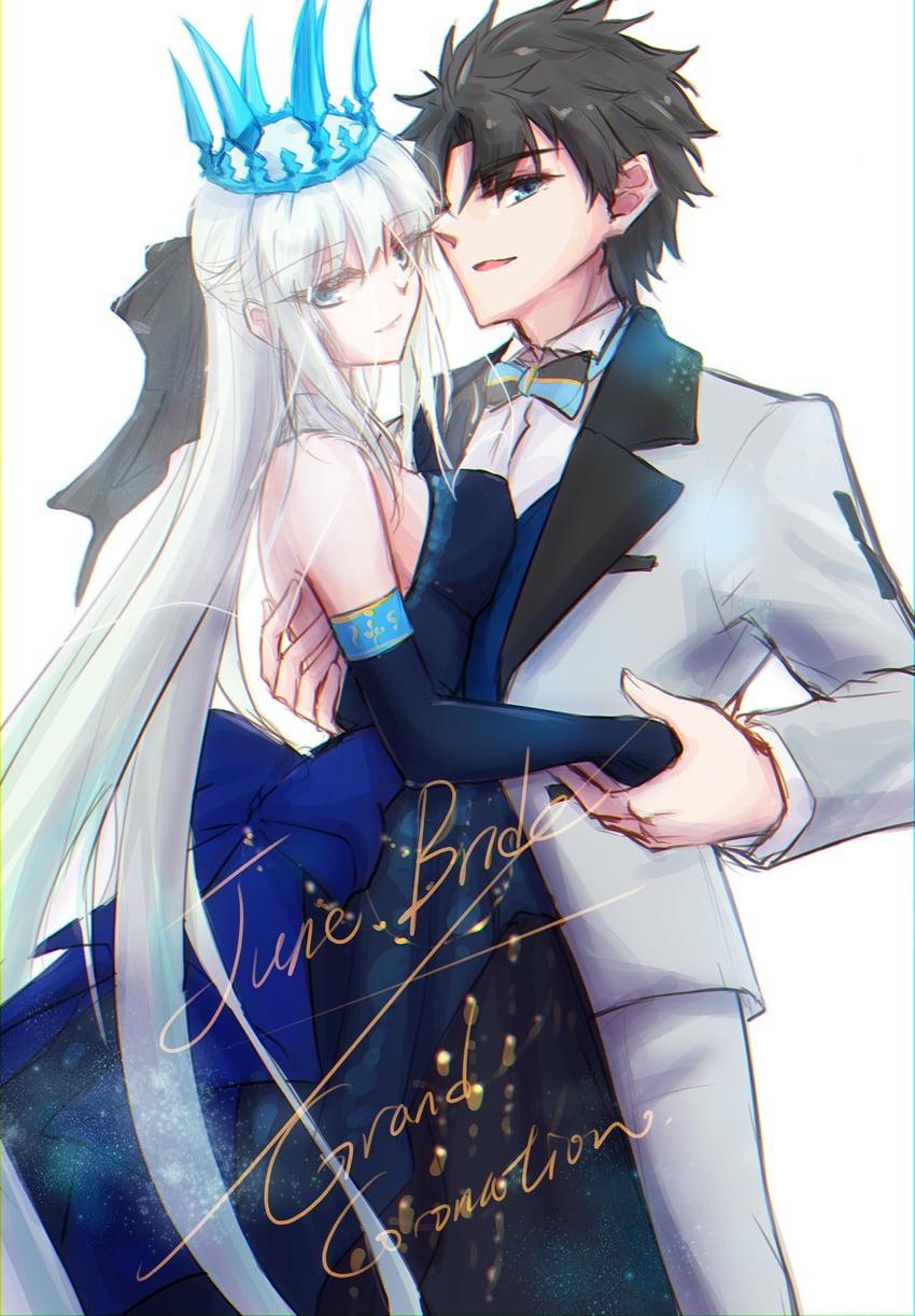 fujimaru ritsuka and morgan le fay (fate and 1 more) drawn by ringozuki
