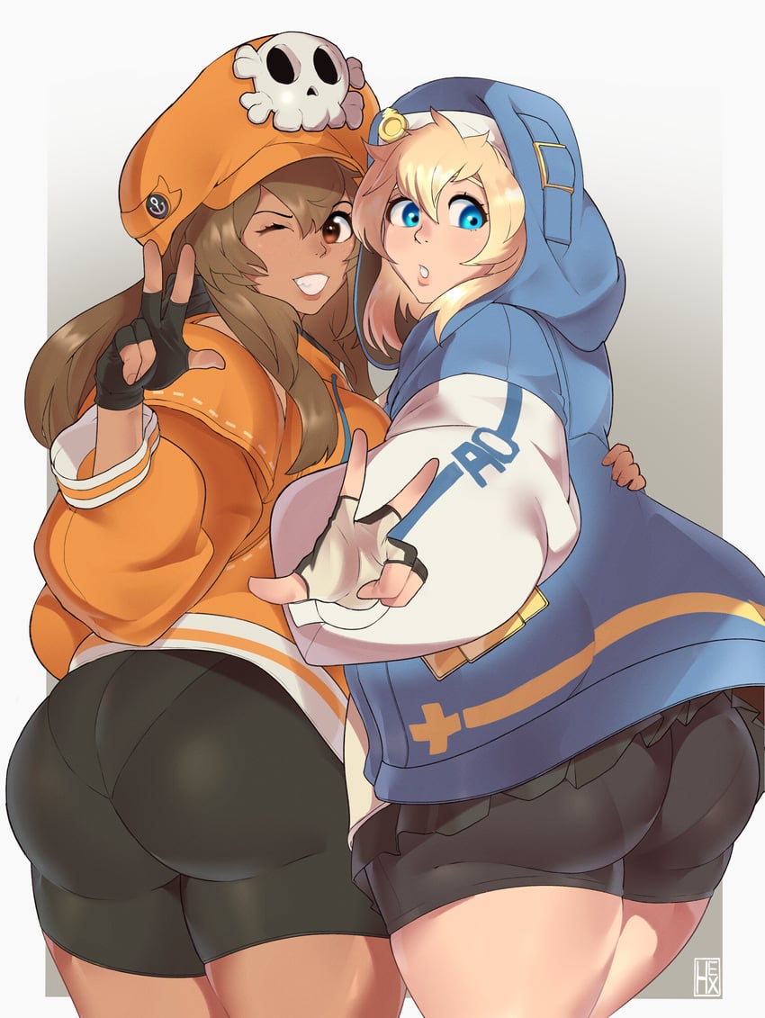 bridget and may (guilty gear and 1 more) drawn by hexprinxess