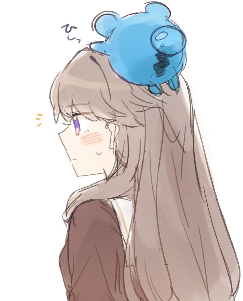 fujishima megumi and marill (pokemon and 2 more) drawn by bluesky021
