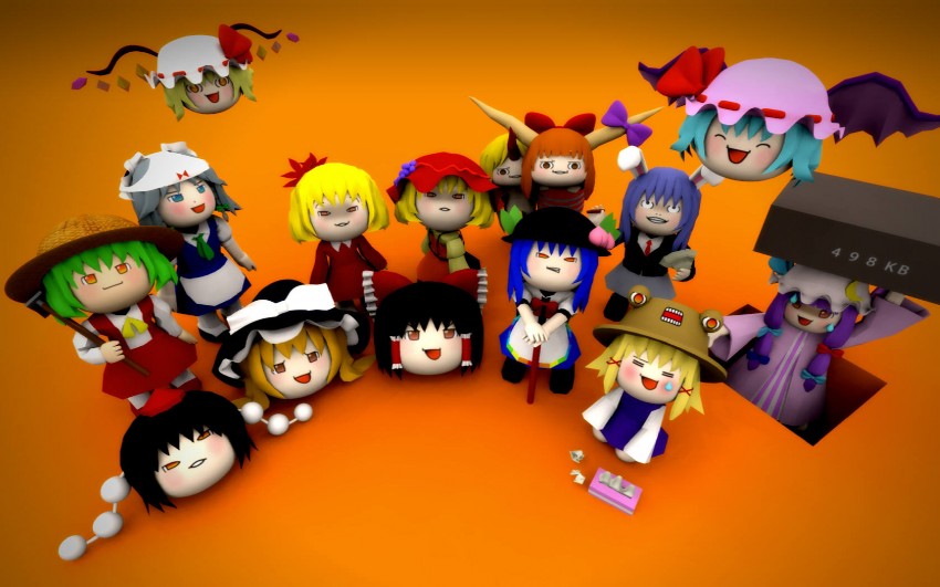 hakurei reimu, kirisame marisa, remilia scarlet, flandre scarlet, izayoi sakuya, and 11 more (touhou)
