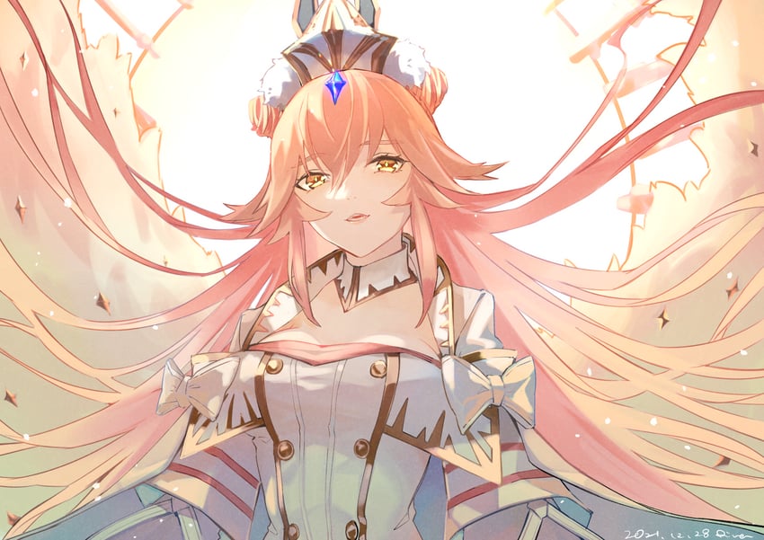 tamamo and koyanskaya (fate and 1 more) drawn by serisawa