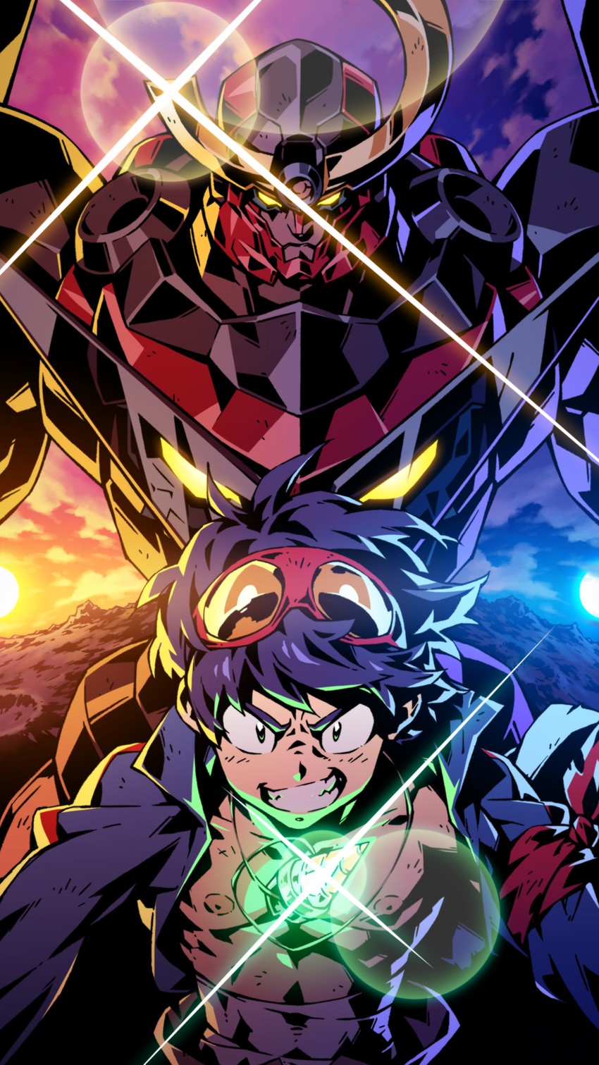 simon and gurren-lagann (tengen toppa gurren lagann) drawn by babamba