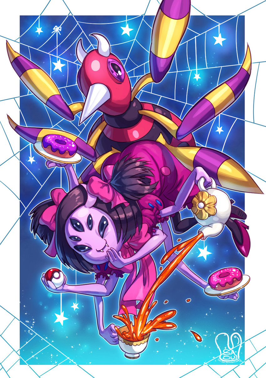 muffet and ariados (pokemon and 1 more) drawn by sa-dui