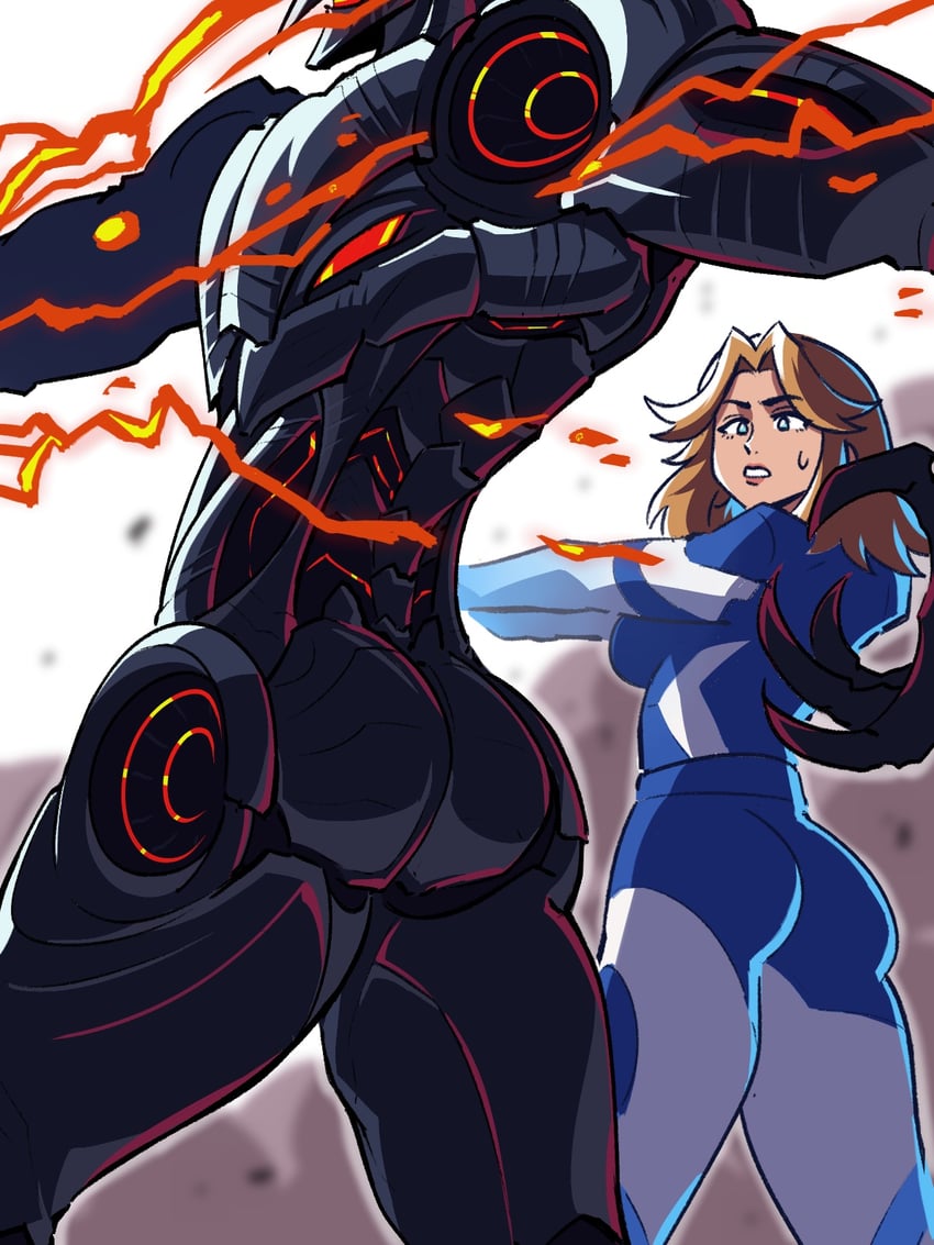 sue storm and ultron (marvel and 2 more) drawn by tina_fate