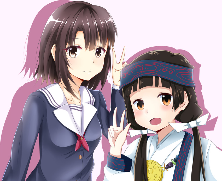 katou megumi and amayadori machi (saenai heroine no sodatekata and 1 more) drawn by seno_(nanrandesu)