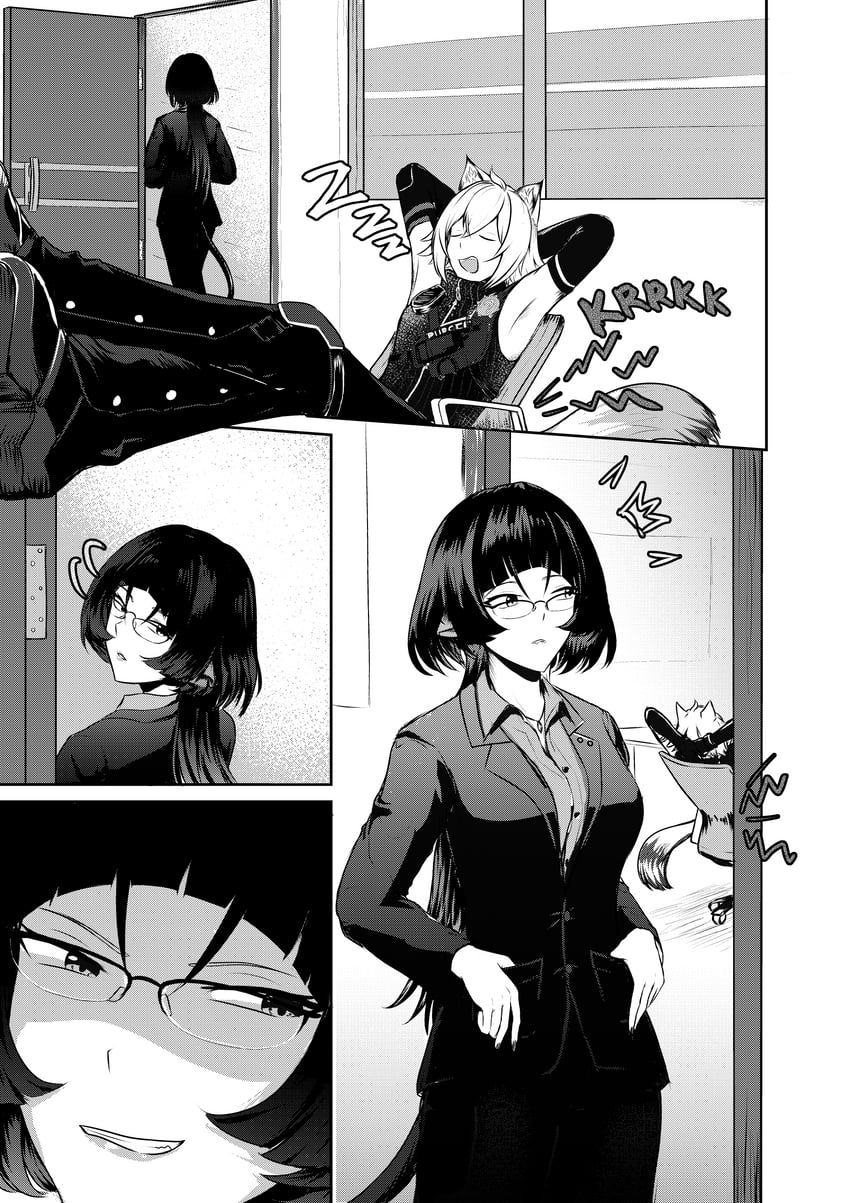 jane doe and seth lowell (zenless zone zero) drawn by fuza_44