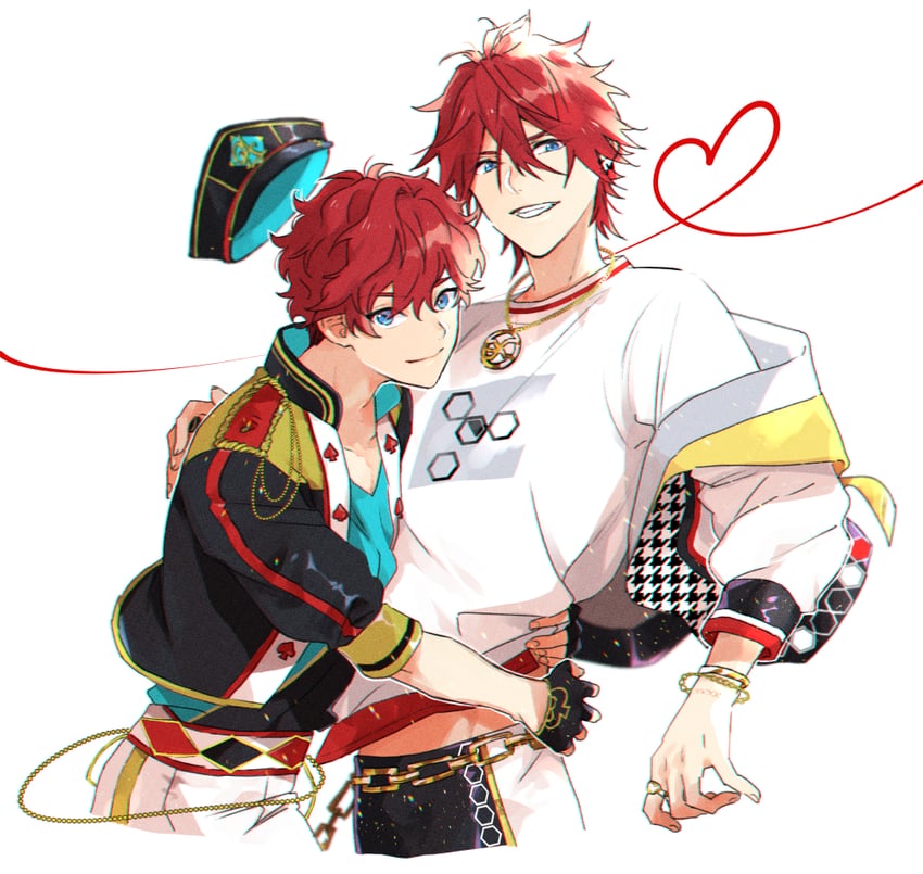 amagi rinne and amagi hiiro (ensemble stars!) drawn by nakayama_miyuki