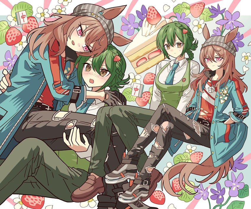 trainer, nakayama festa, and female trainer (original and 1 more) drawn by meremero