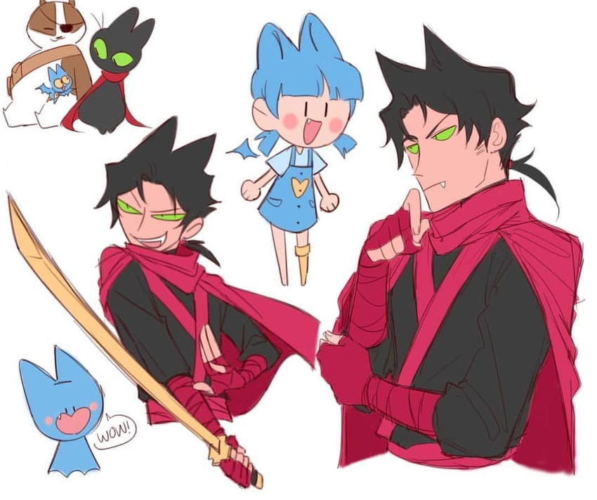 mao mao and adorabat (mao mao: heroes of pure heart) drawn by min_(minthaver)
