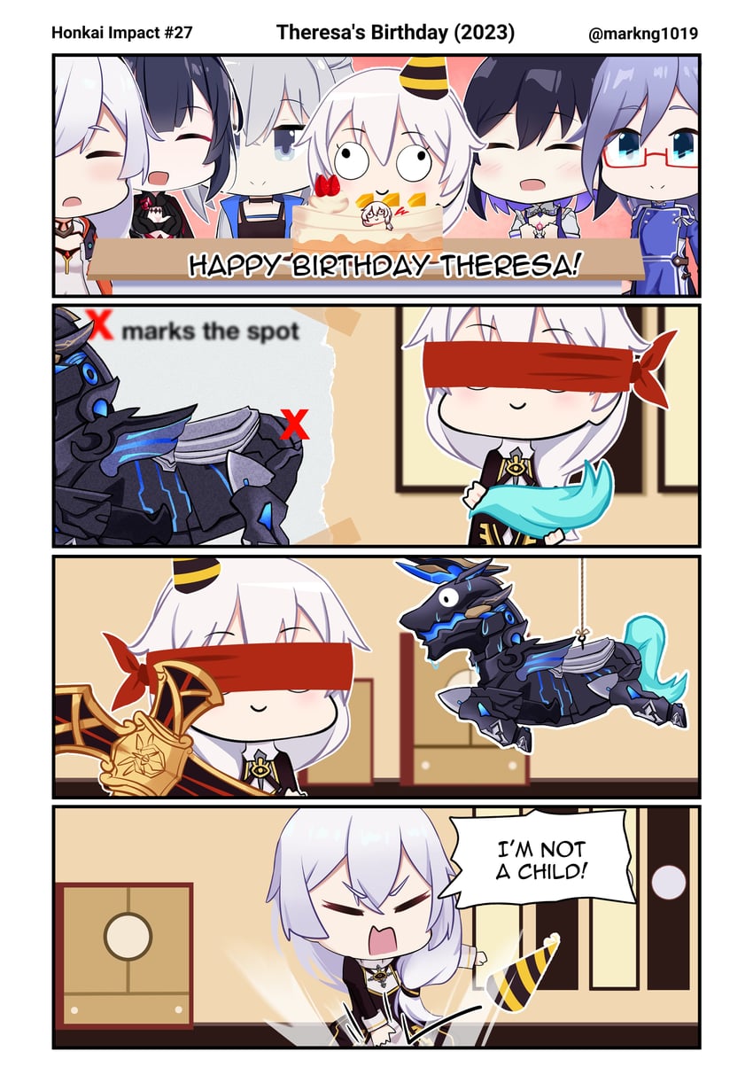 kiana kaslana, raiden mei, fu hua, bronya zaychik, seele vollerei, and 2 more (honkai and 1 more) drawn by mark1019