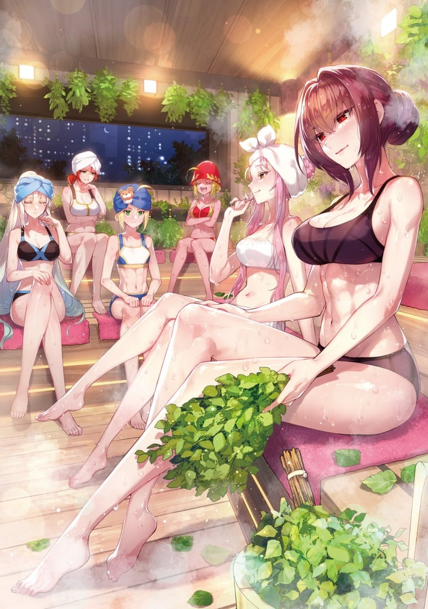 artoria pendragon, nero claudius, scathach, morgan le fay, boudica, and 1 more (fate and 1 more) drawn by redrop
