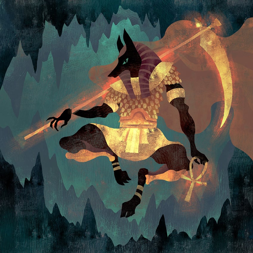 anubis (original and 1 more) drawn by tylermileslockett