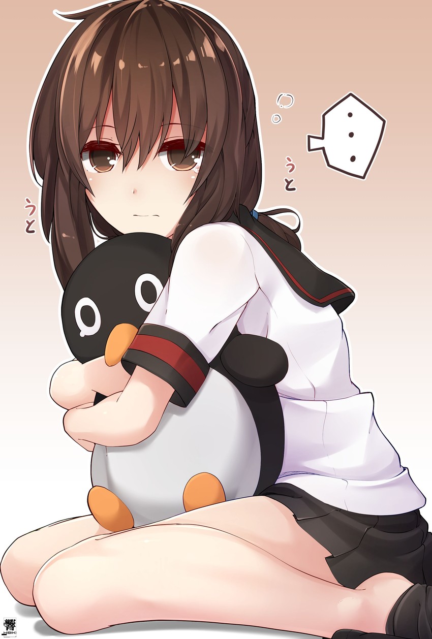 fubuki, fubuki kai ni, and failure penguin (kantai collection) drawn by hibiki_(zerocodo)