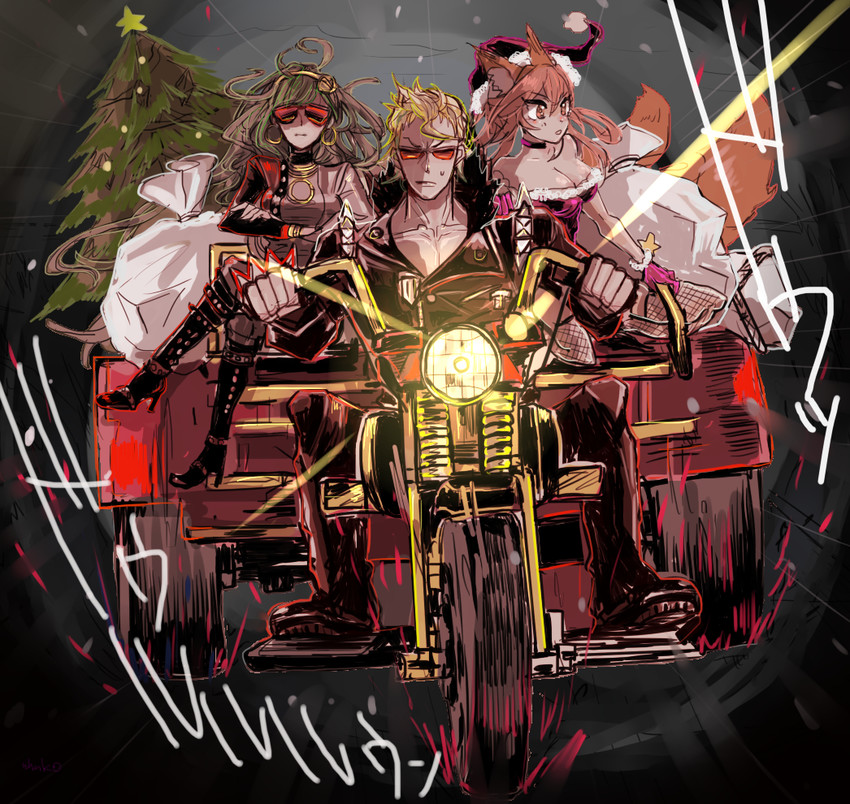 tamamo, tamamo no mae, sakata kintoki, and cleopatra (fate and 1 more) drawn by uhana