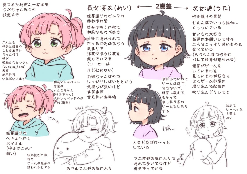 momose ginko, anyoji hime, tsuru, and funio (love live! and 2 more) drawn by donpa