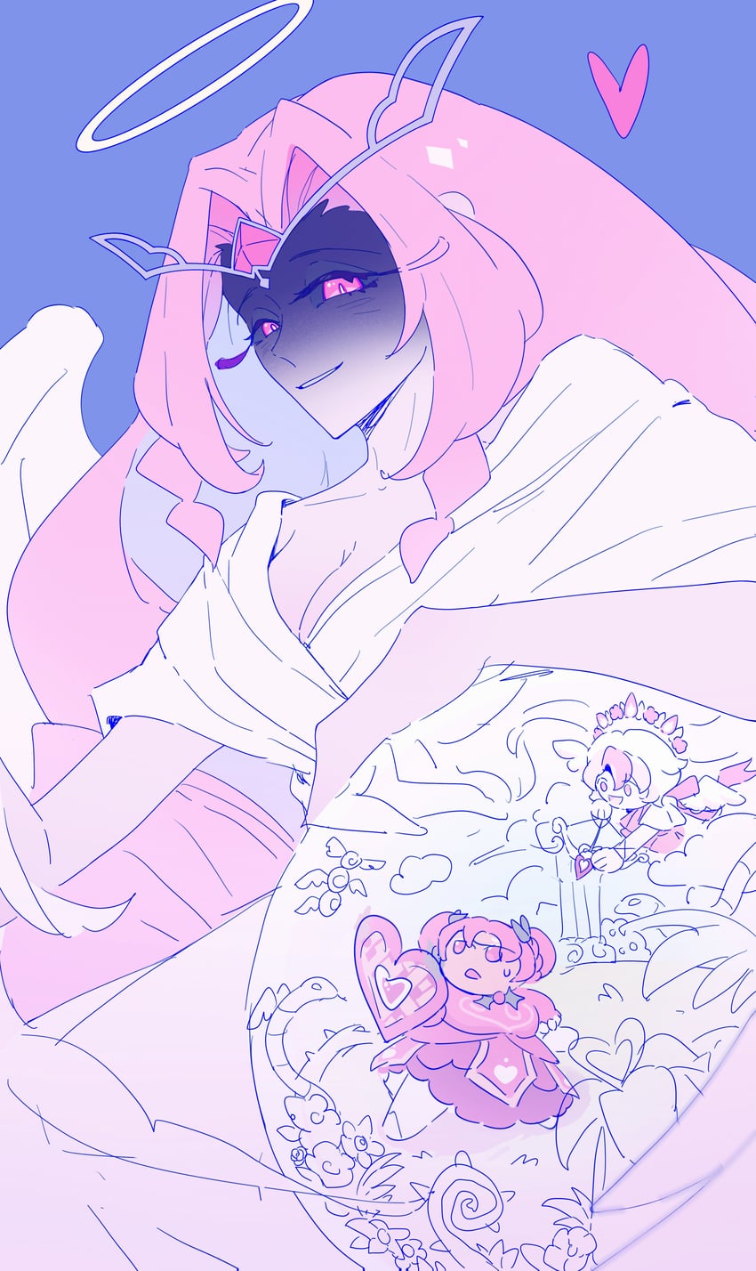 eternal sugar cookie, hollyberry cookie, and pavlova cookie (cookie run and 1 more) drawn by 14499150