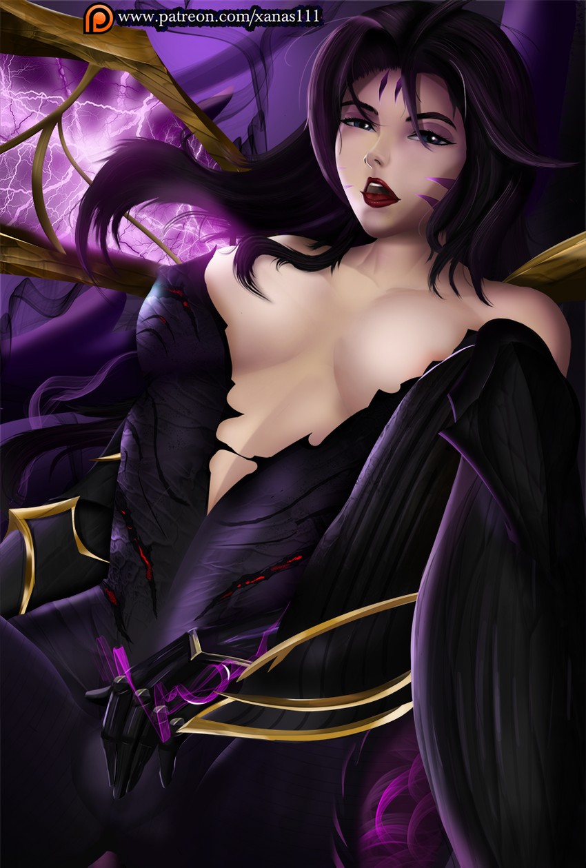 kai'sa (league of legends) drawn by voids and xanas