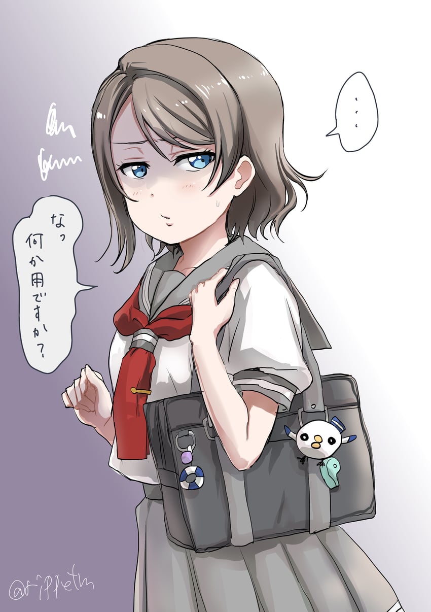 watanabe you (love live! and 1 more) drawn by rippe