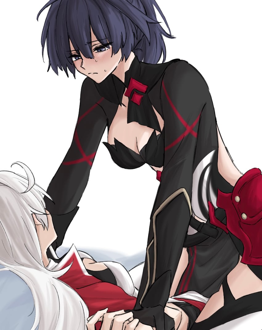 kiana kaslana and raiden mei (honkai and 1 more) drawn by syonosuke9573