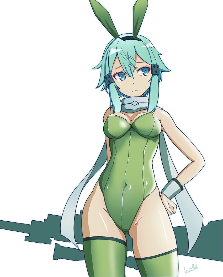 sinon (sword art online) drawn by batta_16-sei