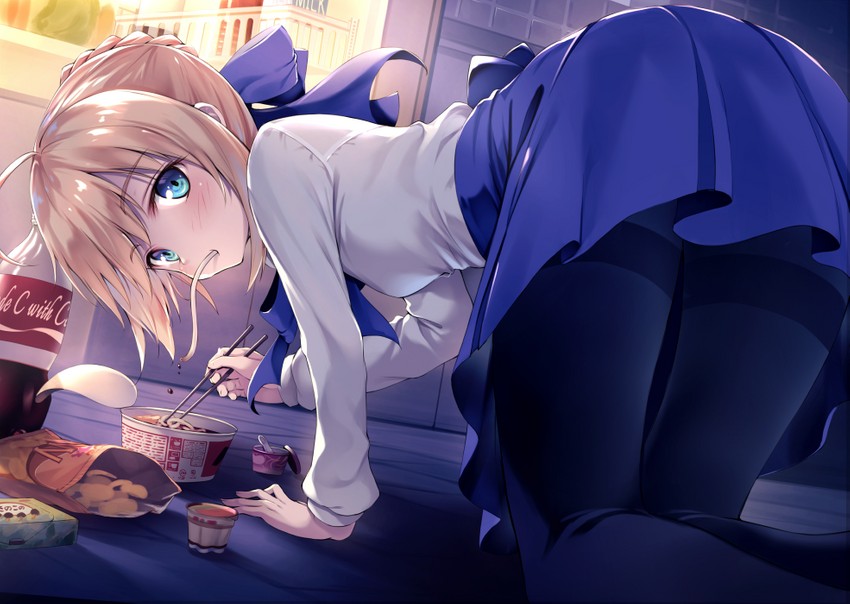artoria pendragon and saber (fate and 2 more) drawn by ouka_(ra-raradan)