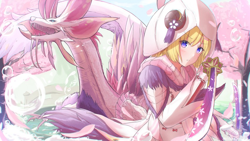 tsunomaki watame and mizutsune (hololive and 2 more) drawn by mizuhi_kou