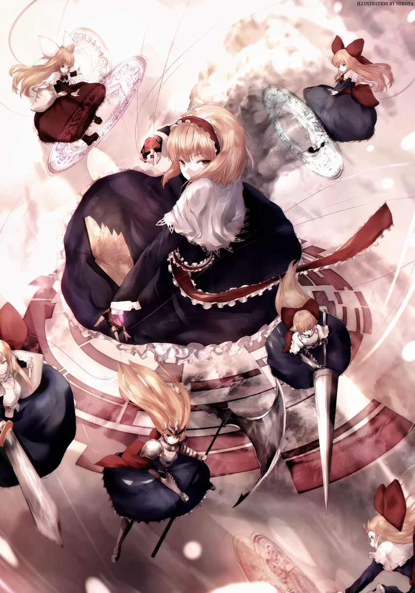 alice margatroid, shanghai doll, and hourai doll (touhou) drawn by nekoya_(liu)