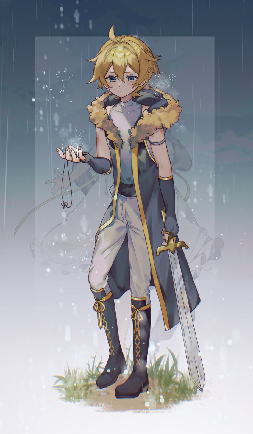 kagamine rin and kagamine len (vocaloid) drawn by sazanami_(ripple1996)