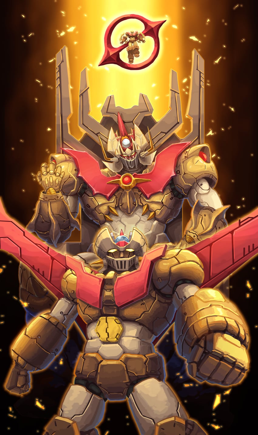 mazinger z, mazinkaiser, and mazinger zero (mazinger and 4 more) drawn by chao_xiaopu