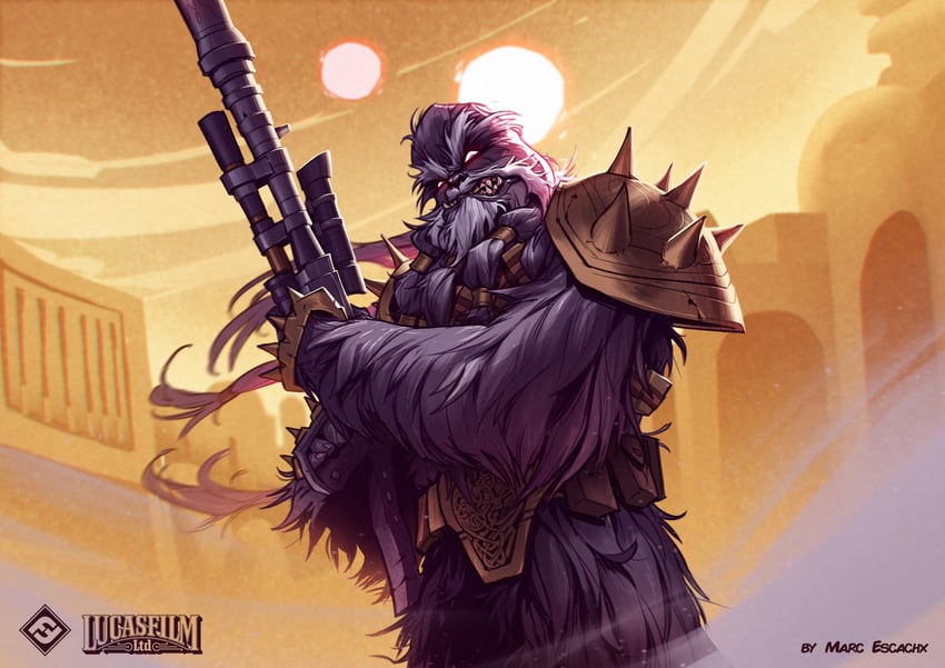 krrsantan (star wars and 1 more) drawn by marc_escachx